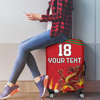 Custom Wales Football Luggage Cover Y Ddraig Goch Ddyry Cychwyn