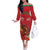 Custom Wales Football Off The Shoulder Long Sleeve Dress Y Ddraig Goch Ddyry Cychwyn