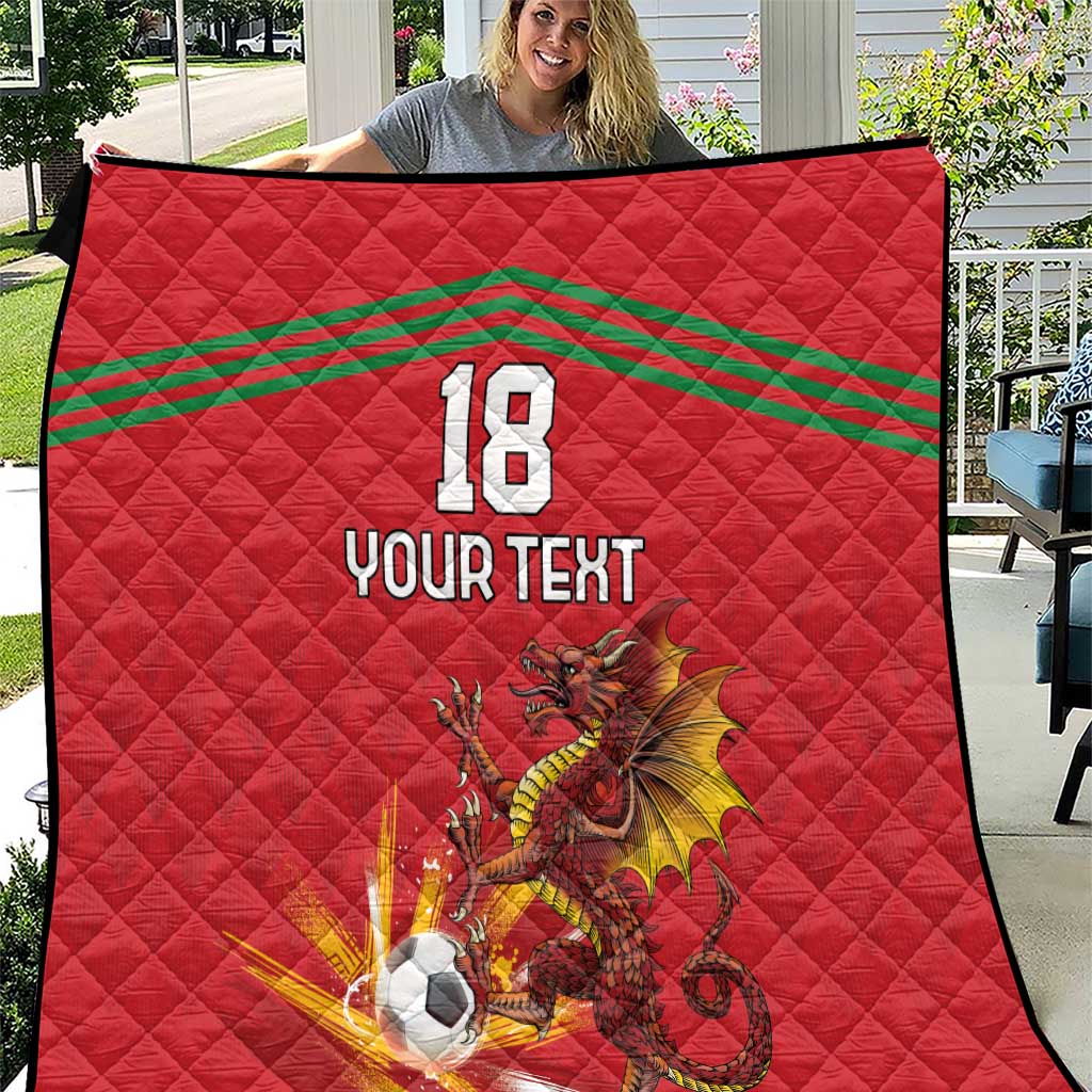 Custom Wales Football Quilt Y Ddraig Goch Ddyry Cychwyn