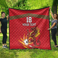 Custom Wales Football Quilt Y Ddraig Goch Ddyry Cychwyn