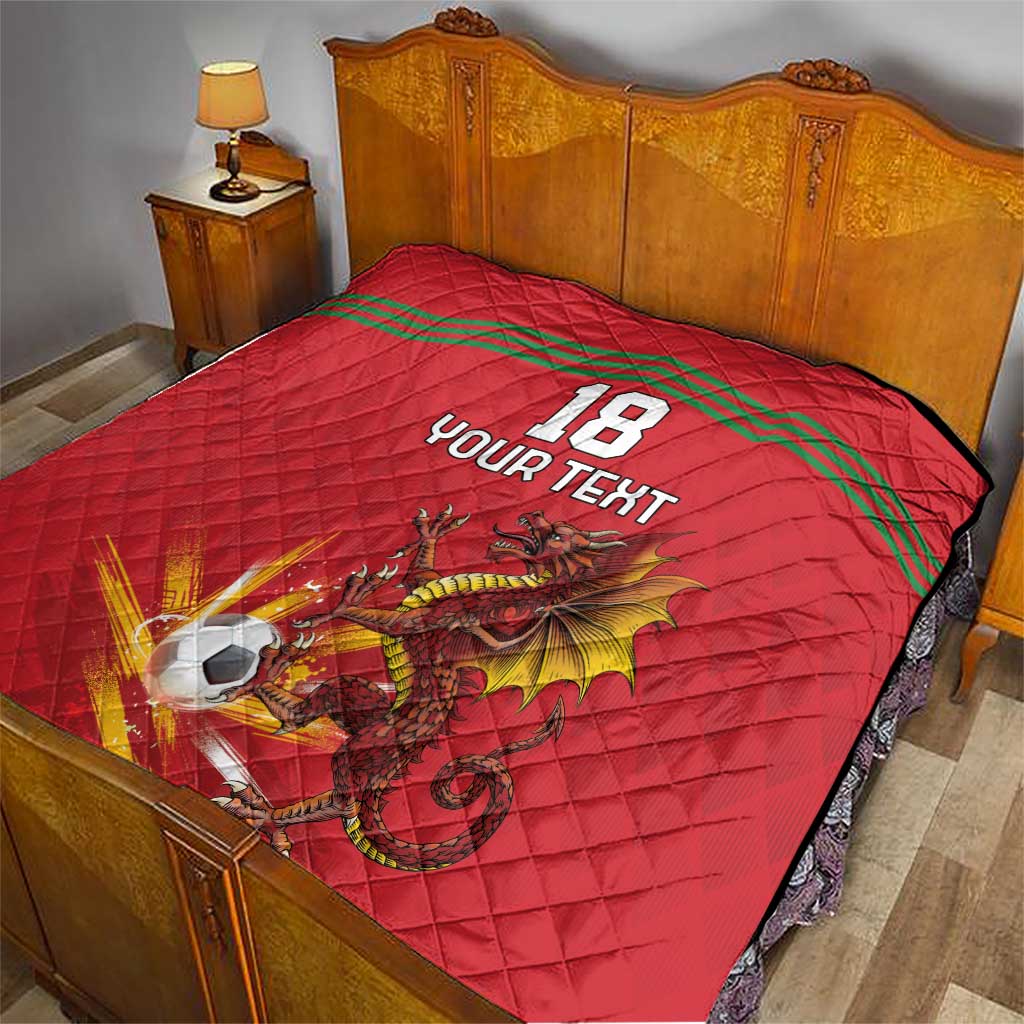 Custom Wales Football Quilt Y Ddraig Goch Ddyry Cychwyn