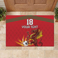 Custom Wales Football Rubber Doormat Y Ddraig Goch Ddyry Cychwyn