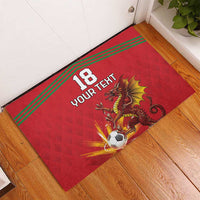 Custom Wales Football Rubber Doormat Y Ddraig Goch Ddyry Cychwyn