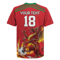 Custom Wales Football Rugby Jersey Y Ddraig Goch Ddyry Cychwyn
