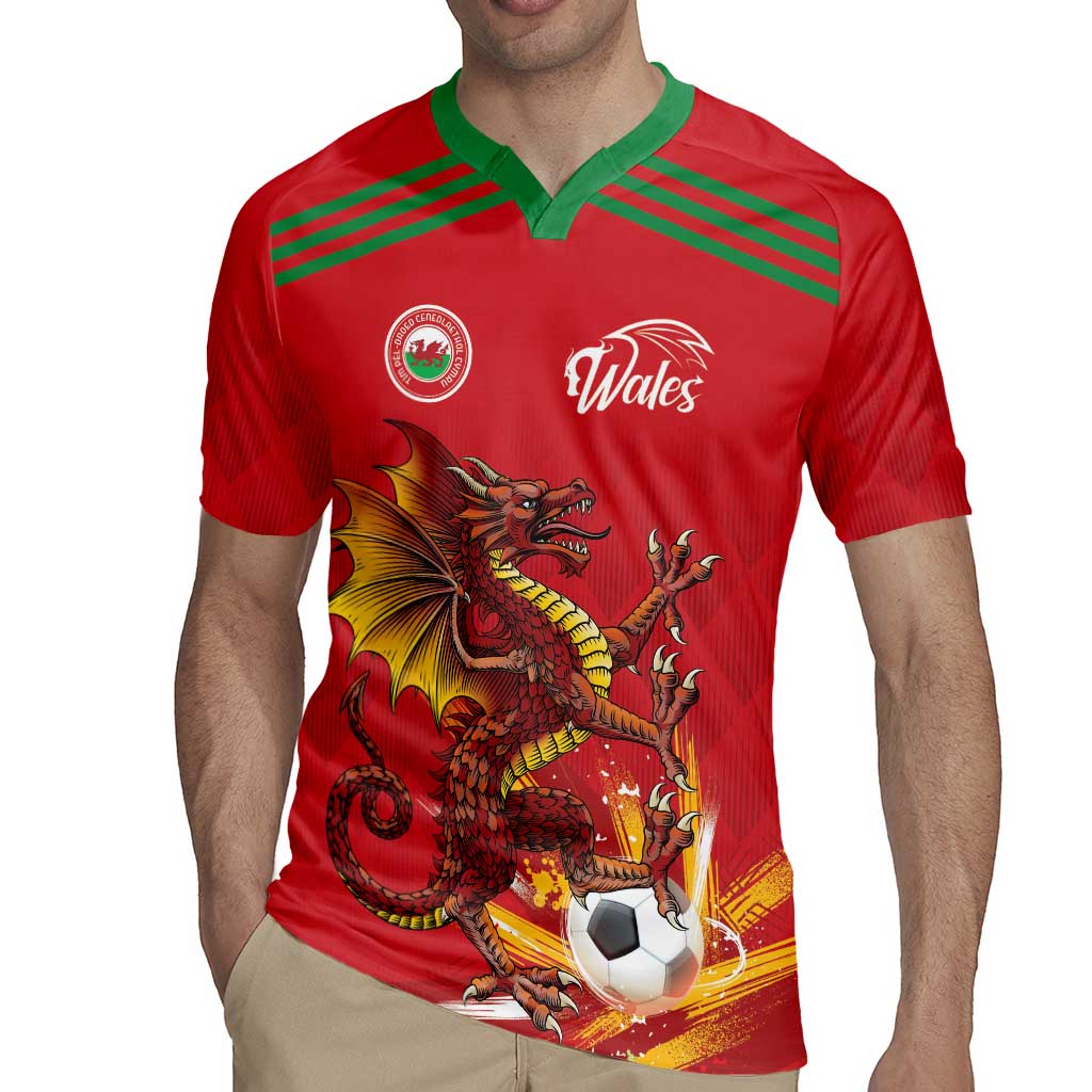 Custom Wales Football Rugby Jersey Y Ddraig Goch Ddyry Cychwyn