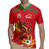 Custom Wales Football Rugby Jersey Y Ddraig Goch Ddyry Cychwyn