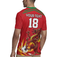 Custom Wales Football Rugby Jersey Y Ddraig Goch Ddyry Cychwyn