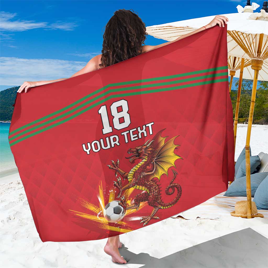 Custom Wales Football Sarong Y Ddraig Goch Ddyry Cychwyn