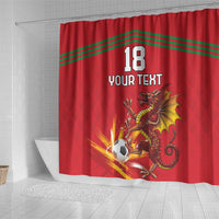 Custom Wales Football Shower Curtain Y Ddraig Goch Ddyry Cychwyn