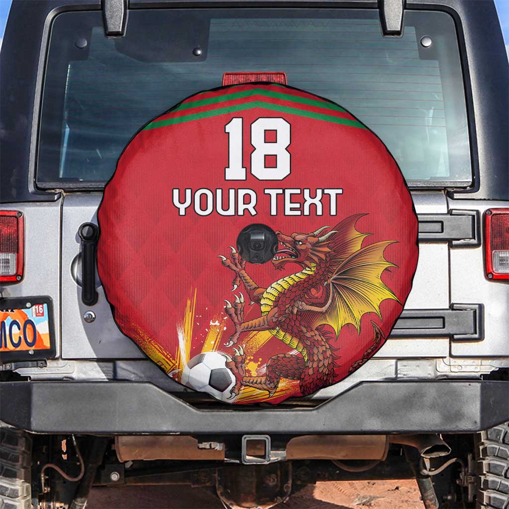 Custom Wales Football Spare Tire Cover Y Ddraig Goch Ddyry Cychwyn