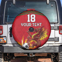 Custom Wales Football Spare Tire Cover Y Ddraig Goch Ddyry Cychwyn