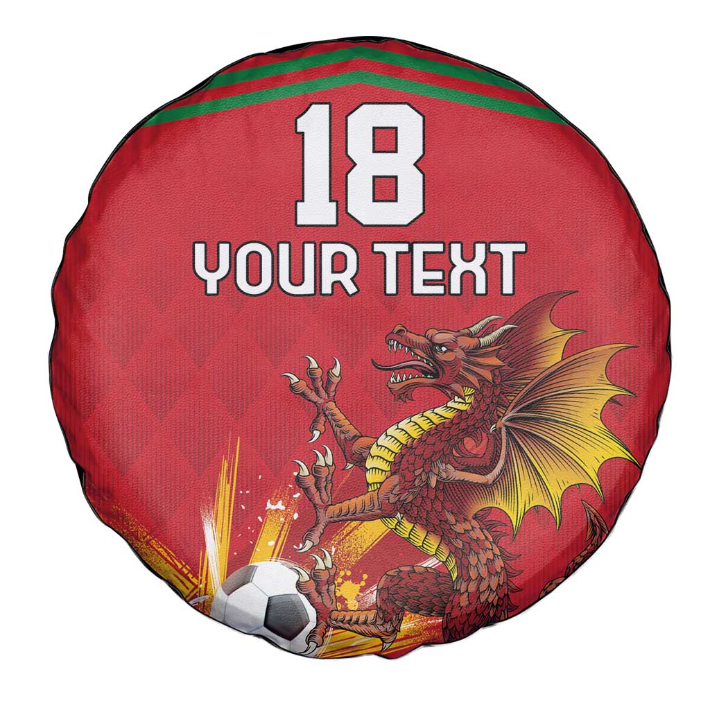 Custom Wales Football Spare Tire Cover Y Ddraig Goch Ddyry Cychwyn