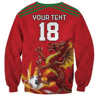 Custom Wales Football Sweatshirt Y Ddraig Goch Ddyry Cychwyn