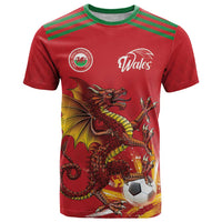 Custom Wales Football T Shirt Y Ddraig Goch Ddyry Cychwyn