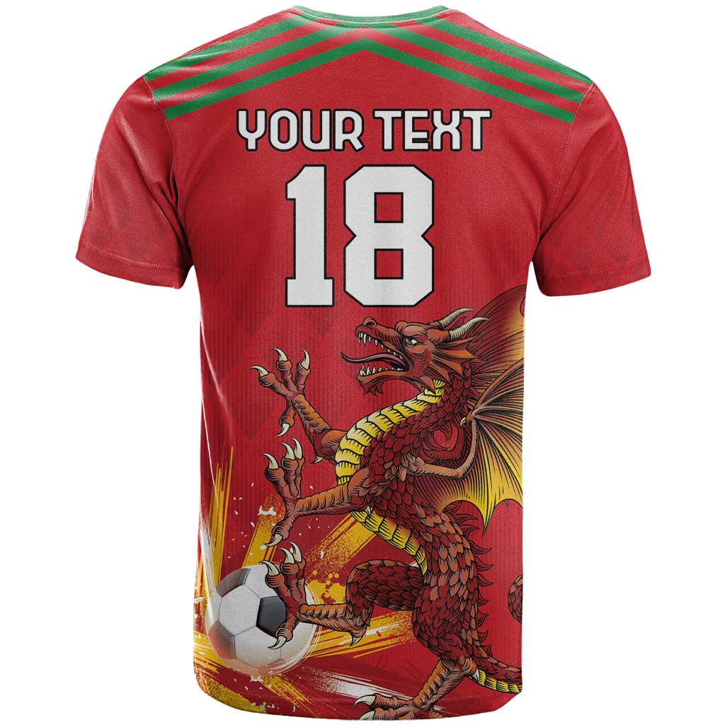 Custom Wales Football T Shirt Y Ddraig Goch Ddyry Cychwyn