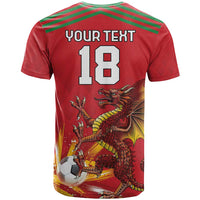Custom Wales Football T Shirt Y Ddraig Goch Ddyry Cychwyn