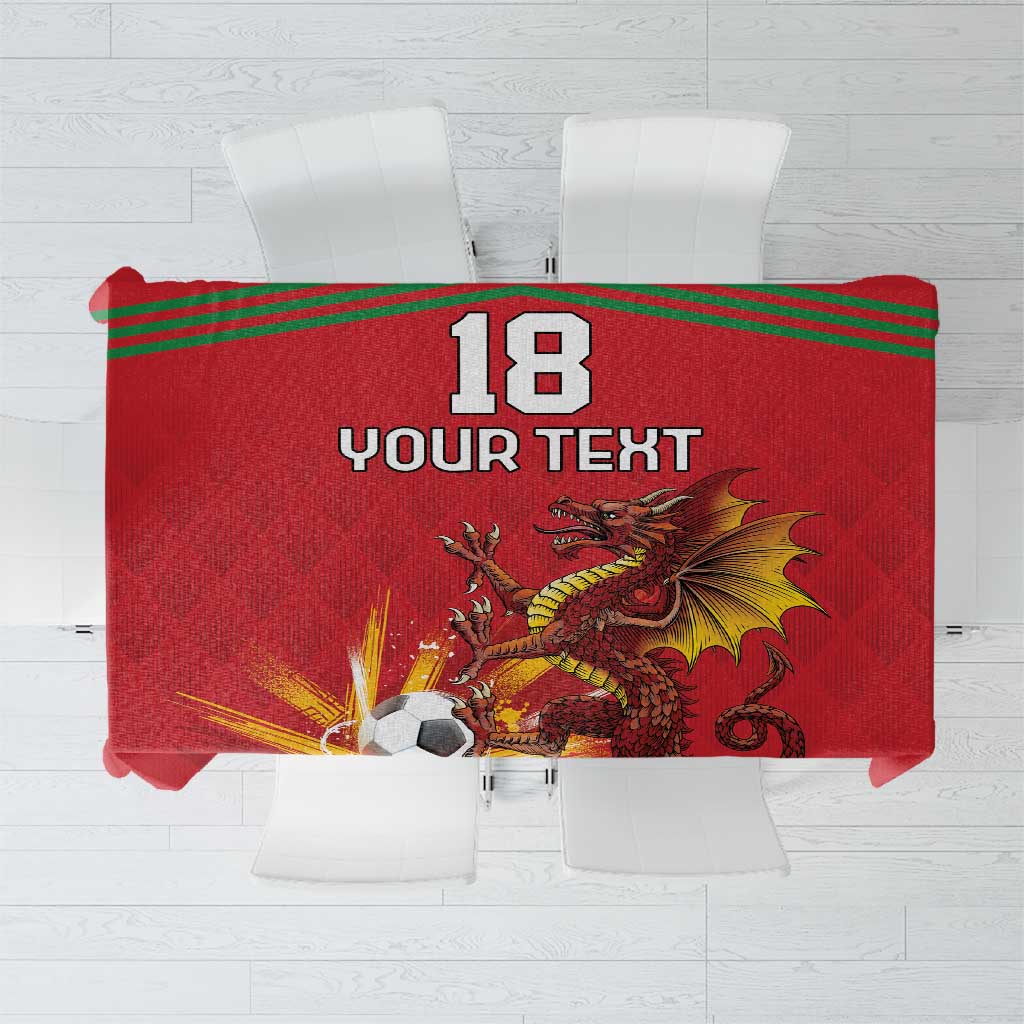 Custom Wales Football Tablecloth Y Ddraig Goch Ddyry Cychwyn