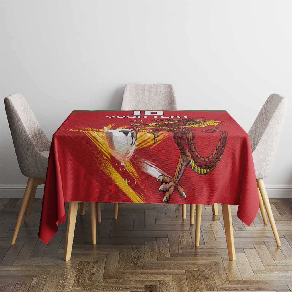 Custom Wales Football Tablecloth Y Ddraig Goch Ddyry Cychwyn