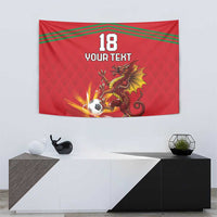 Custom Wales Football Tapestry Y Ddraig Goch Ddyry Cychwyn