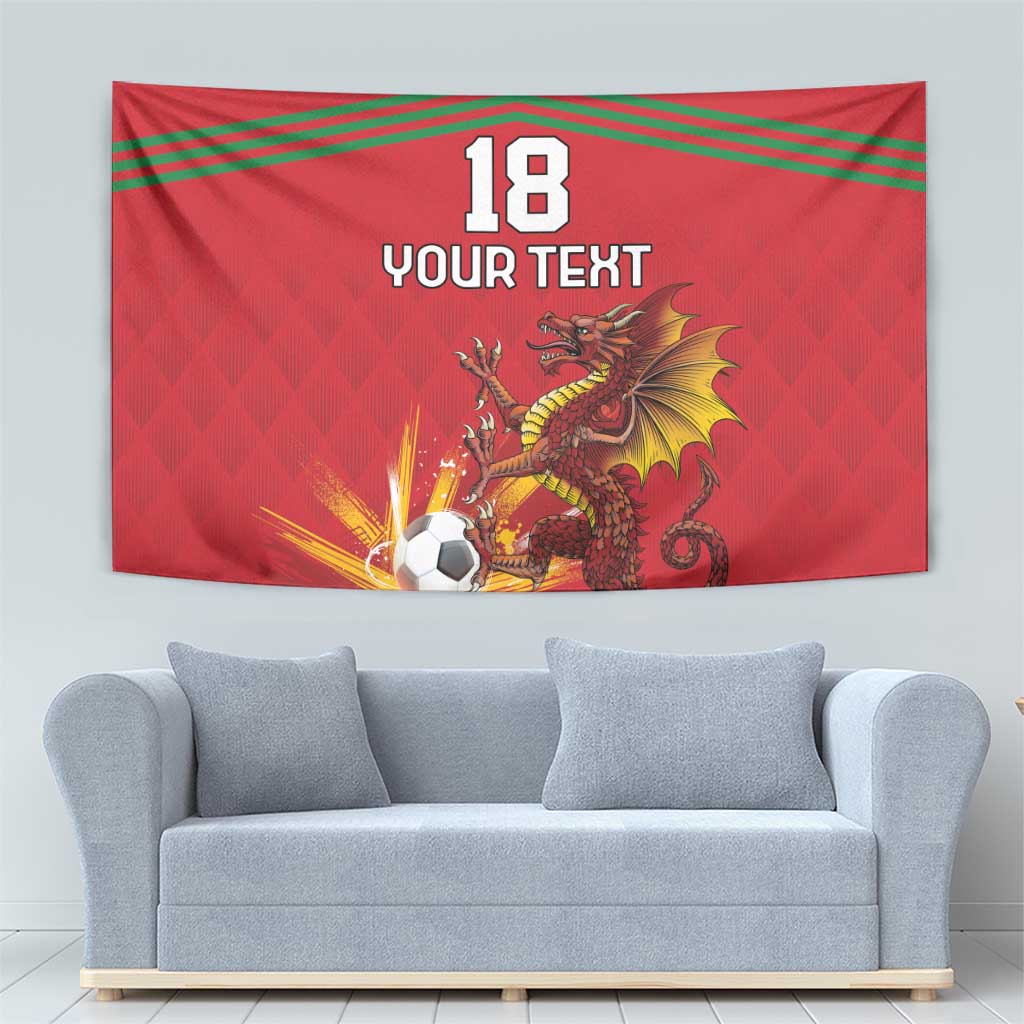 Custom Wales Football Tapestry Y Ddraig Goch Ddyry Cychwyn