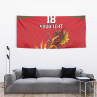 Custom Wales Football Tapestry Y Ddraig Goch Ddyry Cychwyn