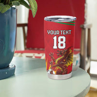 Custom Wales Football Tumbler Cup Y Ddraig Goch Ddyry Cychwyn