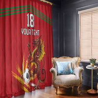 Custom Wales Football Window Curtain Y Ddraig Goch Ddyry Cychwyn