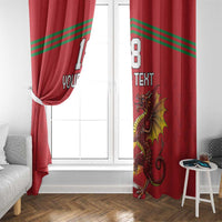 Custom Wales Football Window Curtain Y Ddraig Goch Ddyry Cychwyn