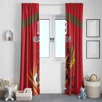Custom Wales Football Window Curtain Y Ddraig Goch Ddyry Cychwyn