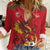 Custom Wales Football Women Casual Shirt Y Ddraig Goch Ddyry Cychwyn