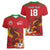 Custom Wales Football Women V-Neck T-Shirt Y Ddraig Goch Ddyry Cychwyn