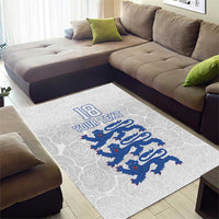 Custom England Fooball Area Rug The Three Lions Blue Version