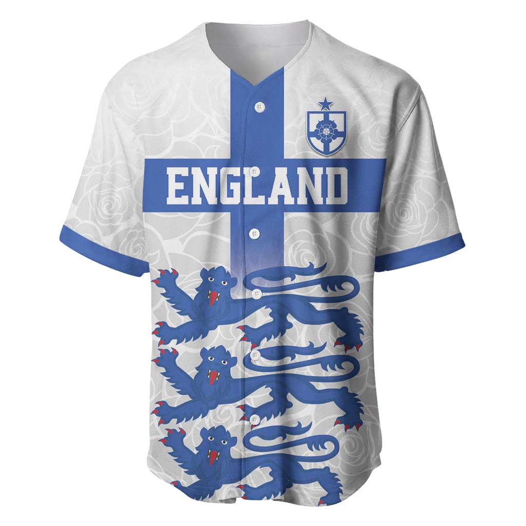 Custom England Fooball Baseball Jersey The Three Lions Blue Version