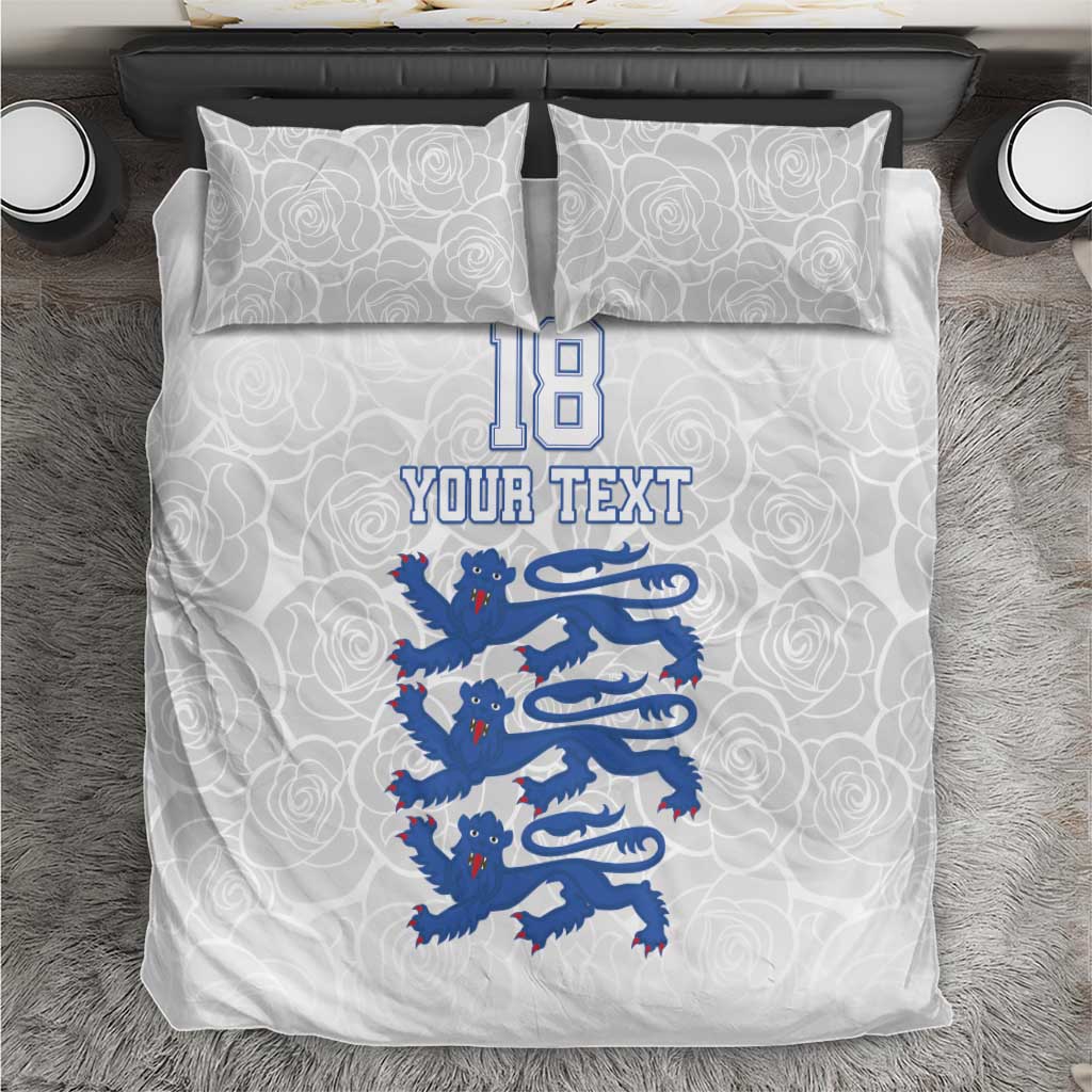 Custom England Fooball Bedding Set The Three Lions Blue Version