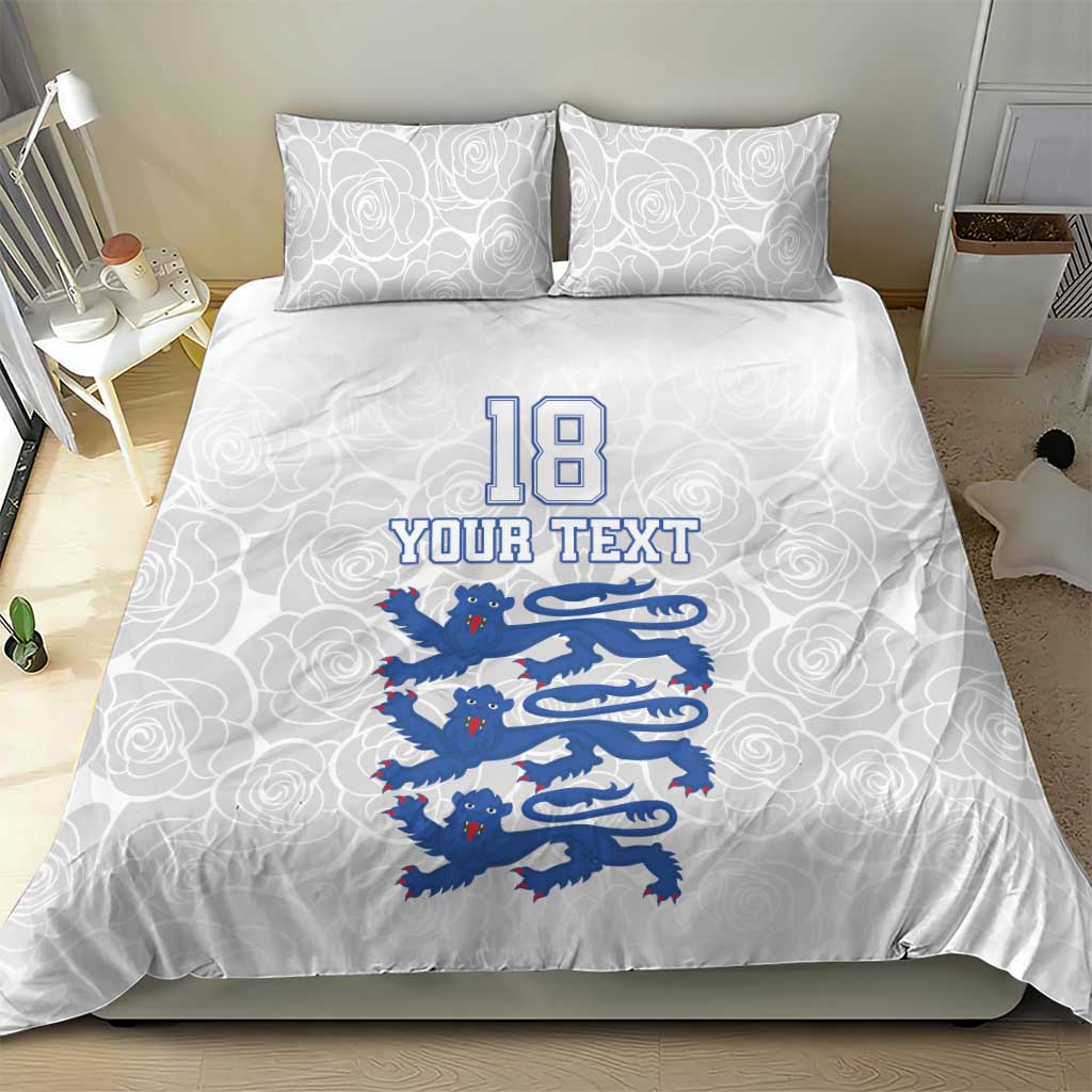 Custom England Fooball Bedding Set The Three Lions Blue Version