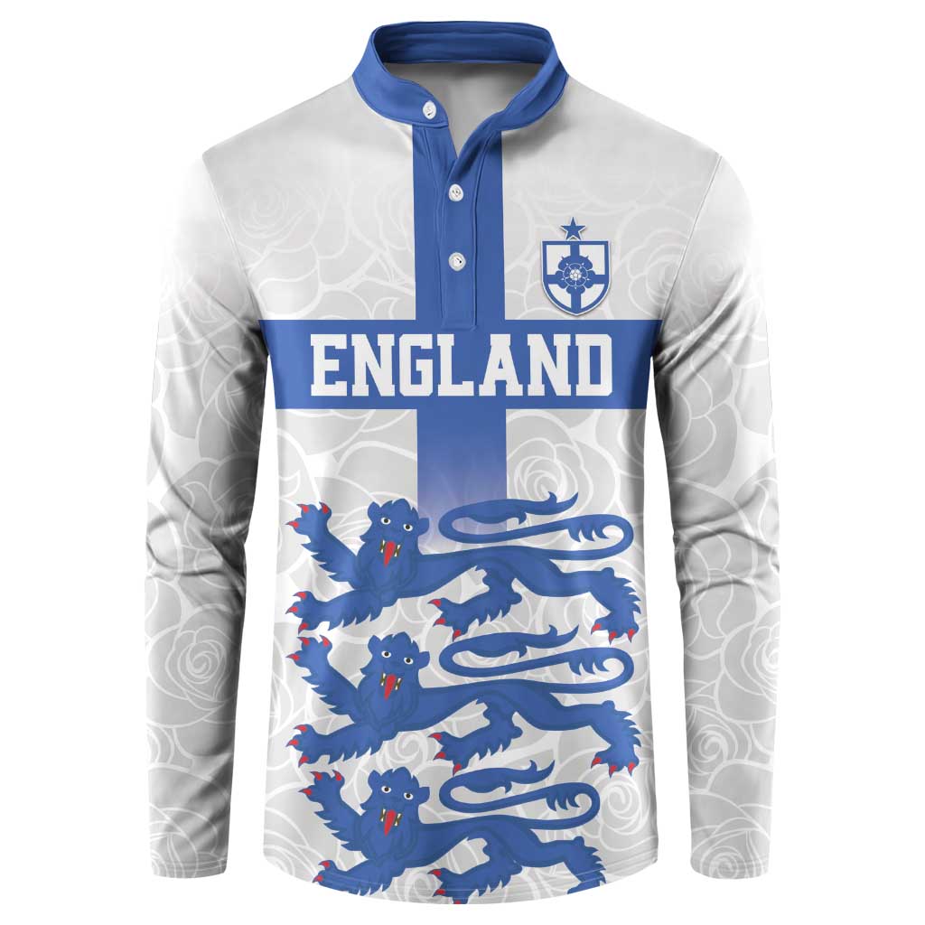 Custom England Fooball Button Sweatshirt The Three Lions Blue Version