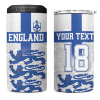 Custom England Fooball 4 in 1 Can Cooler Tumbler The Three Lions Blue Version