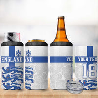 Custom England Fooball 4 in 1 Can Cooler Tumbler The Three Lions Blue Version