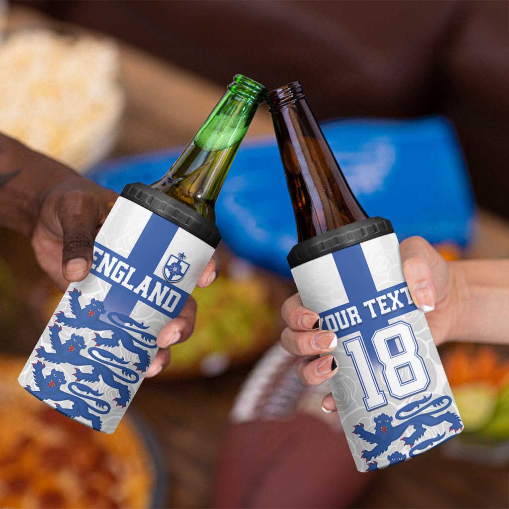 Custom England Fooball 4 in 1 Can Cooler Tumbler The Three Lions Blue Version