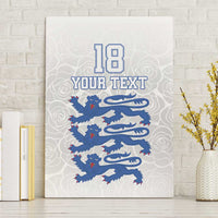 Custom England Fooball Canvas Wall Art The Three Lions Blue Version