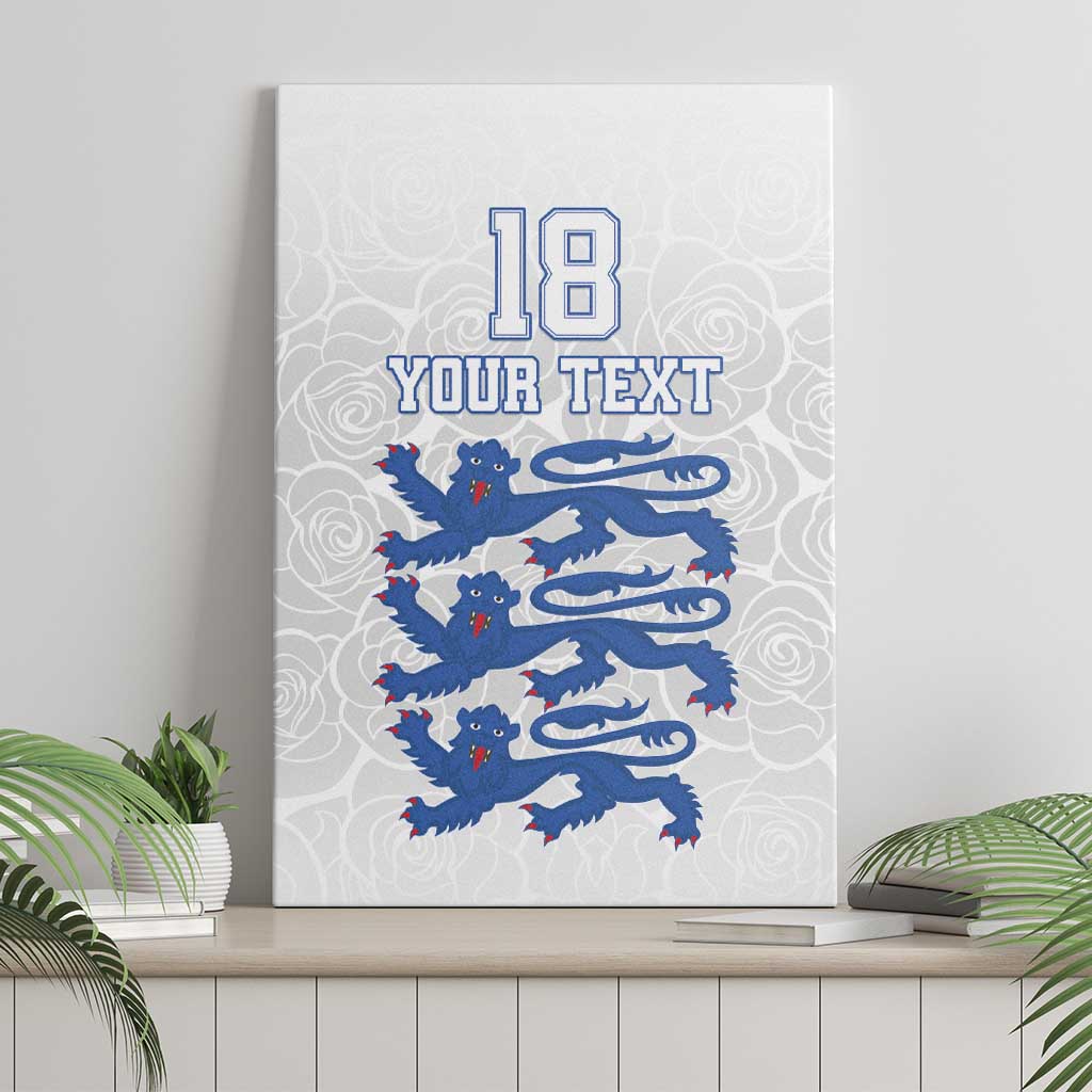 Custom England Fooball Canvas Wall Art The Three Lions Blue Version
