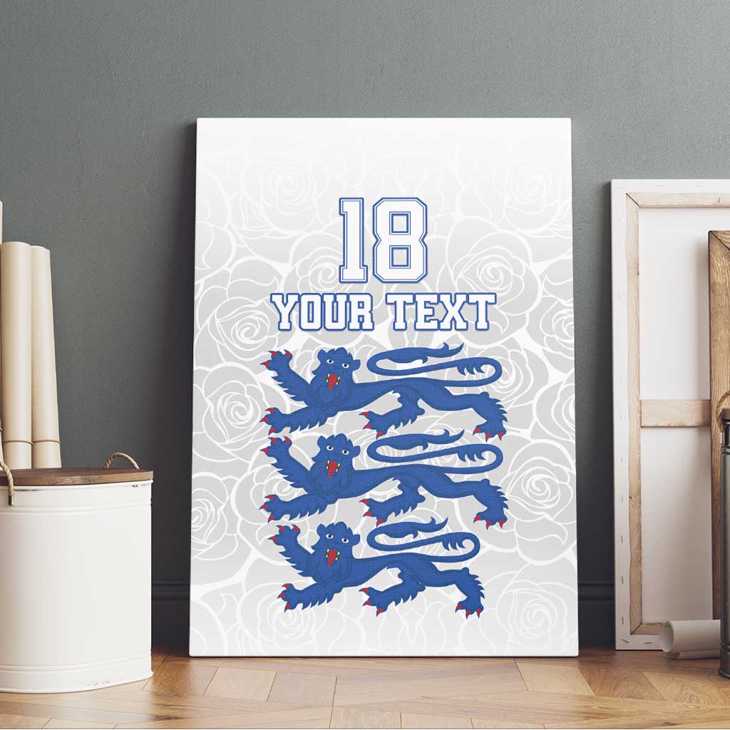 Custom England Fooball Canvas Wall Art The Three Lions Blue Version