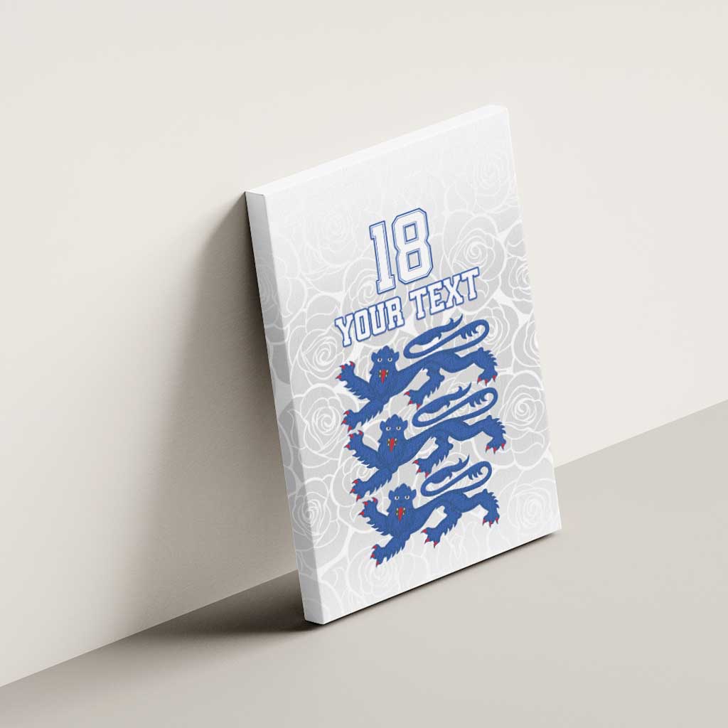 Custom England Fooball Canvas Wall Art The Three Lions Blue Version