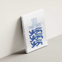 Custom England Fooball Canvas Wall Art The Three Lions Blue Version