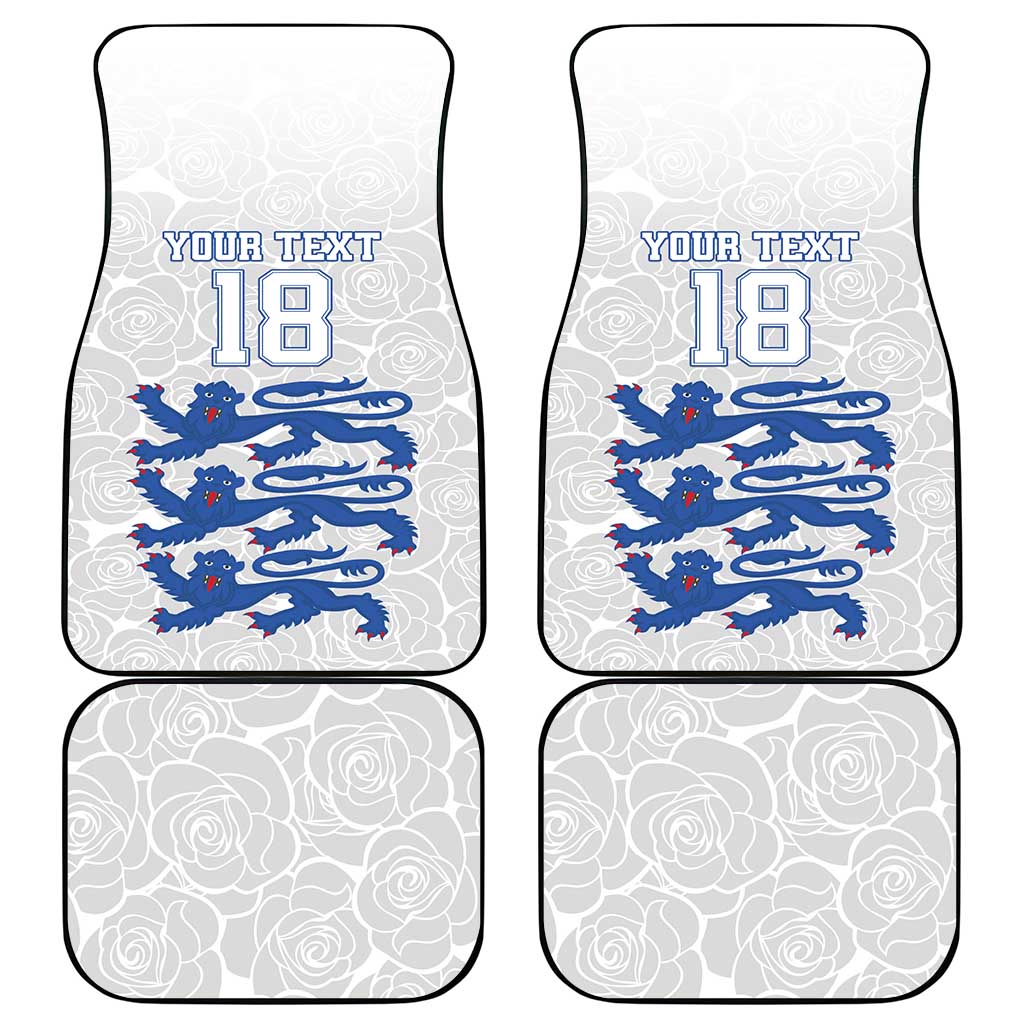 Custom England Fooball Car Mats The Three Lions Blue Version
