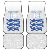 Custom England Fooball Car Mats The Three Lions Blue Version