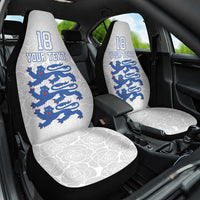 Custom England Fooball Car Seat Cover The Three Lions Blue Version