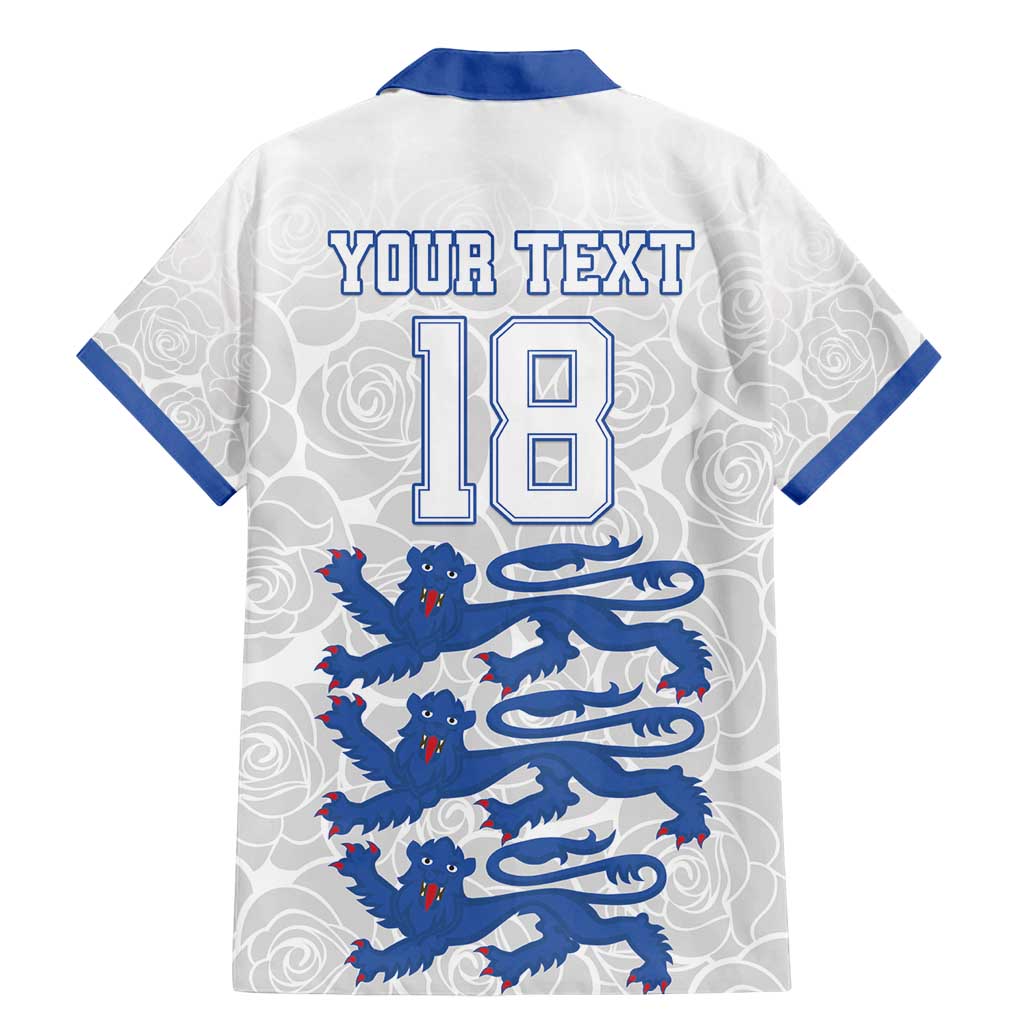 Custom England Fooball Family Matching Mermaid Dress and Hawaiian Shirt The Three Lions Blue Version