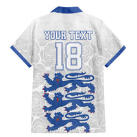 Custom England Fooball Family Matching Mermaid Dress and Hawaiian Shirt The Three Lions Blue Version