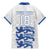 Custom England Fooball Family Matching Mermaid Dress and Hawaiian Shirt The Three Lions Blue Version